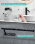 Paper Towel Holder - Self Adhesive or Drilling Under Cabinet Stainless Steel Black Wall Mount for Kitchen
