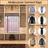 Garment Bags for Hanging Clothes, 24'' x 60'' (Set of 6) Foldable Washable Dress Covers for Long Dresses and Costumes