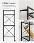 SONGMICS 3-Tier Metal Storage Rack with Wheels, Mesh Shelving Unit for Entryway, Kitchen, Living Room