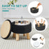 Small Foot Stool Ottoman with Storage, Soft Faux Fur Ottoman Foot Rest for Couch, Round Footstool with Storage, Small