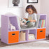 Fabric Cube Organizer with Handle, Foldable Storage Bins 11x11x11, Set of 6, (Orange) for Cloth or Accessory Storage