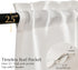 jinchan Kitchen Curtains, 24 Inch Linen Textured Cafe Tier Curtains for Small Windows, 2 Panels, White