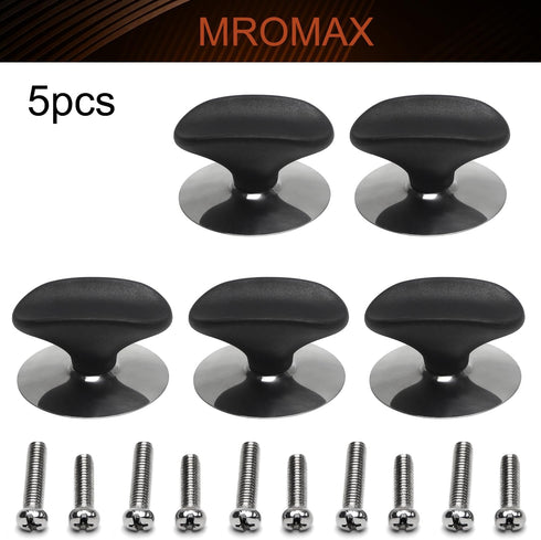 MroMax Universal Pot Lid Cover Knob Handle, Replacement Knob for Kitchen Cookware, Black Leaves, 5Pcs