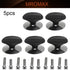 MroMax Universal Pot Lid Cover Knob Handle, Replacement Knob for Kitchen Cookware, Black Leaves, 5Pcs