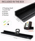 48 Inch Set 2, Long Floating Shelves for Wall, Black Picture Ledge Shelf Wall Mounted Bathroom Long Ledge of Floating