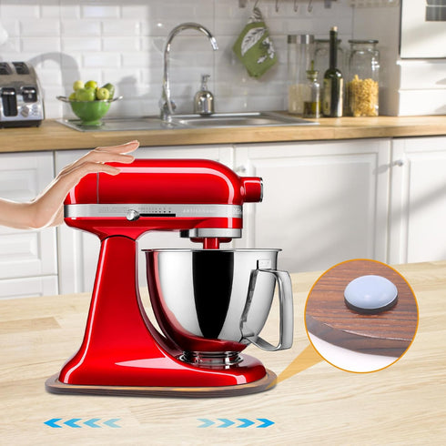 Mixer Slider for Kitchen Aid Bowl Lift 5-8 Qt Stand Mixer, Pine Wood Storage Mover for Kitchen Countertop