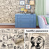 17.8 x 78 Inches Self-Adhesive Liner Paper, Removable Shelf Liner for Kitchen Home Decor, Newspaper