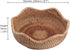 Handmade Rattan Round Fruit Basket, Food Storage Bowls Kitchen Organizer Snack Serving Bowl (Small 8.7", Boho Home