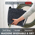 Luxurious 2-Piece Bathroom Rug Set in Charcoal - Chenille Bath Mat + U-Shaped Toilet Mat, Plush Anti-Slip Design
