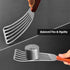 2 Pack Fish Spatula Turner - Stainless Steel Slotted Spatulas for Flipping & Grilling, Wooden Handle