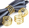 6Pcs Round Gold Napkin Rings Set of 6 Napkin Holders for Thanksgiving, Wedding, Fall Party, Valentines Day, Easter