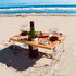 2 Tirrinia Portable Wine Picnic Table, Ideal Wine Gift for Women Men, Small Folding Outdoor Picnic & Cheese Tray