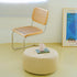 weruisi D21x H10 Woven Inflatable Ottoman with Air Pump Outdoor Indoor Pouf Patio Footrest Stool with Portable Handle