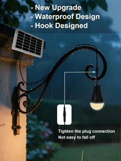 Bulbs 3 4 Dusk to Dawn Solar Light Waterproof, Rechargeable Chicken Coop Light with Timer, Color Temperatures, Light