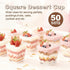 GGYKJSK 50-Pack 5oz Dessert Cups with Lids, Plastic Parfait/Pudding Cups, Small Plastic Containers with Spoons