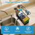 Tell Love 360 Kitchen Sink Caddy, Sponge Holder with Towel Holder, Kitchen Holder for Sink with Degree Rotating Drain