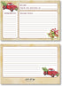Paper Frenzy Nostalgic Red Truck with Tree Holiday Recipe Cards, 25 Pack Double-Sided