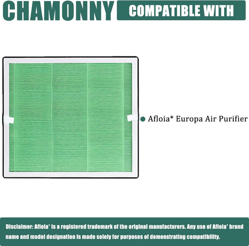 Europa Toxin Remover Filter Replacement - Compatible with Afloia Europa Air Purifier, 3-in-1 H13 True HEPA