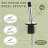 Set 17oz/500ML COOLMI Oil and Vinegar Dispenser - Premium Glass Olive Oil Dispenser Bottles for Kitchen, Oil Dispenser