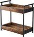 KLM Countertop Coffee Station Organizer, 2 Tier Wooden Shelf for Coffee Bar