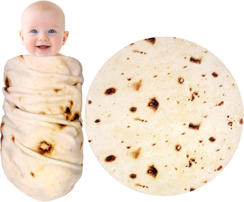 mermaker Burritos Tortilla Swaddle Blanket Baby for Toddler Newborn, 285 GSM Soft