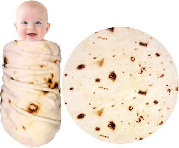 mermaker Burritos Tortilla Swaddle Blanket Baby for Toddler Newborn, 285 GSM Soft