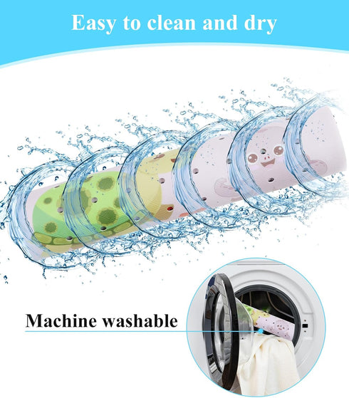 40 Inch 16 Inch, Secopad Bath Mat for Tub Non Slip, Machine Washable Anti-Slip Cartoon Baby Bathtub Shower Mat