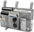 Bseash Bunk Bed Organizer, Bedside Caddy Hanging Storage Bag with 8 Pockets for College Dorm, Baby Bed Rails (Gray)
