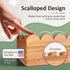 Set 2 15.6inch Scalloped Shelves - of Pre-Assembled Floating Nursery Book Shelves, Scalloped Book Shelf - Kids Wall