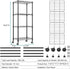 4-Shelf 11.8" 17.7" 40.8" M MZG Adjustable Heavy Duty Steel Wire Rack, Adjustable Storage Shelving Unit with Wheel