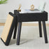 BRIAN & DANY Vanity Stool, Sherpa Vanity Stool Chair with Storage, Rectangle