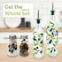 8 oz Glass Olive Branch Oil/Vinegar Glass Cruet for Kitchen, Olive Oil Dispenser With Stainless Steel Spout for Easy