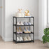4 Tier Small Shoe Rack, Narrow Stackable Kids Toddler Adult Shoe Storage Organizer Shelf for Closet Floor Entryway Bedroom, Space Saver Shoe Rack Organization Shelves by Autonomier