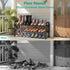 2-Tier Closet YEASHEIN Expandable Shoe Rack for Floor, X-Frame Metal Small Shoe Rack for Entryway, Adjustable Shoe