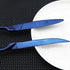 Flatware Set - 18/10 Stainless Steel Mirror Polished Blue Cutlery, 6 Piece Service for 1