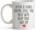 YouNique Designs 11 Year Anniversary Coffee Mug for Her, 11 Ounces, 11th Wedding Anniversary Cup for Wife
