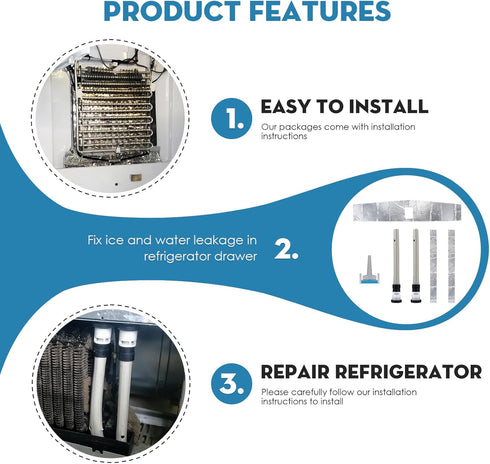 DA82-01415A Water Leakage Assembly Replacement for Samsung Refrigerator, Drain Tube Kit with Instructions