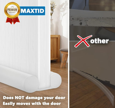 MAXTID Under Door Draft Blocker 36" Door Sealers, Air Block Strip for Bottom of Door, Noise Cancelling Weather Seal