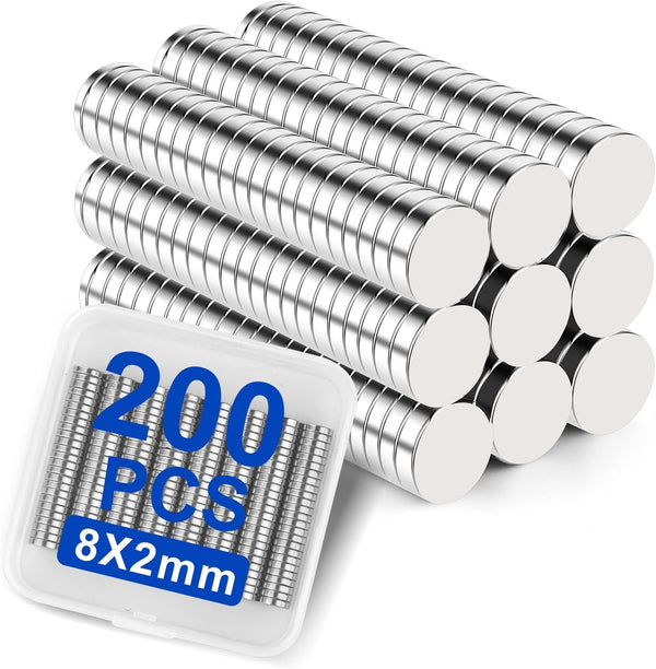DIYMAG 200Pcs Small Magnets, Neodymium Rare Earth for Office, Whiteboard, Kitchen, Durable Teacher Magnets for Crafts
