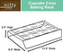 Nifty Ice Cream Cone Cupcake Baking Rack – Holds 12 Medium & Large Cupcake Cones, Non-Stick, Dishwasher Safe