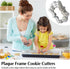 Plaque Frame Cookie Cutter Set, 4Pcs/Set, Stainless Steel Pastry Biscuit Cutters Mold (Style 2)