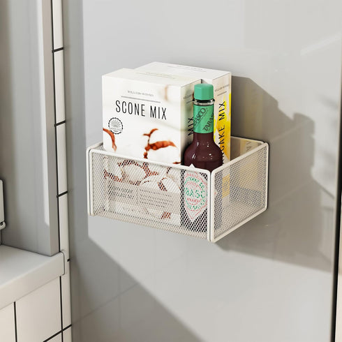 Magnetic Basket Organizer Holder for Fridge, Magnetic Storage Bin Box for Refrigerator, Whiteboard Classroom