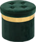 xuperbonus Small Ottoman with Storage,Folding Round Ottoman with Gold Trim,Velvet Storage Stool,Foot