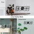 3D Snooze Dimmable 12/24 (15 Inch, Deeyaple Led Digital Alarm Clock Small Wall Clock Time Memory Date Temperature