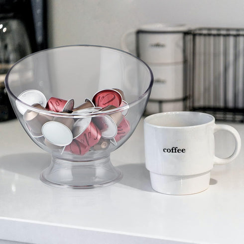 Coffee Pod Holder Bowl, Coffee Capsule Container, Kitchen Counter Storage Organizer