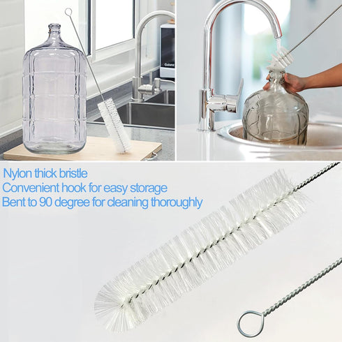 DOMUEN 2 Pack 28inch 5 3 5 6 6.5 Carboy Brush Carboy Cleaning Brush Carboy Bottle Brush Carboy Brushes for Cleaning