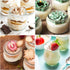 NEWMIAO 20 Pack 7 oz Glass Yogurt Jars with Cork Lids and PE Lids, Glass Pudding Jars Candles Jars, Small Containers