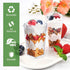 50 Pack 3 oz TOFLEN Square Mini Dessert Cups with Lids and Spoons Clear Plastic Dessert Shooter Cups for for Party