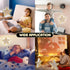 4 Tarpop Pcs Star Plastic Night Light Battery Operated LED Marquee Star Sign Party Movie Theater Decor Room Wall Lamp