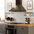 Wallniture Casto 30" Gourmet Kitchen Rail with 15 S Hooks for Hanging Utensils and Cookware, Frosty Black